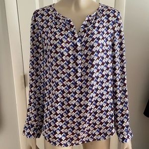 Talbots Geometric Blouse